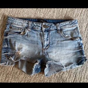 STS Blue Women's Ripped Jean Shorts - Medium Blue